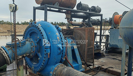 Bomba centrífuga horizontal para dragado de arena